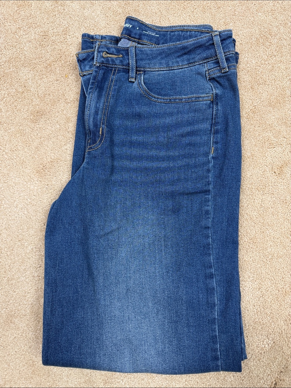 Old Navy high rise wide leg Medium Blue  size 6. New